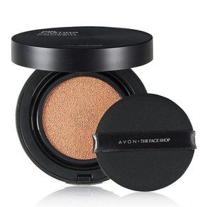 Face Shop W20 Ivory Ink Lasting Cushion Foundation Mirror Compact & Sponge